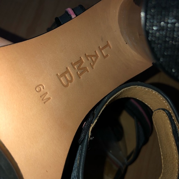 LAMB Navy & Pink Mesh Heels - Picture 3 of 7